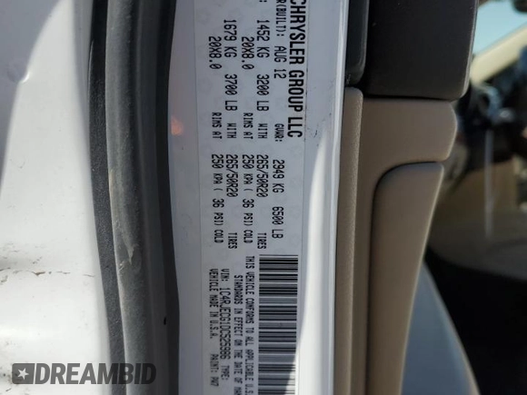 2013 Jeep Grand Cherokee Overland with VIN 1C4RJECG1DC525986, listed as a Copart auction lot 42040775 with 148,784 mi miles and Salvage Title. Bid and sale history available at carsss.com. Image 13.