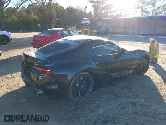 2024 Toyota Supra 3.0 with VIN WZ1DB0G01RW067364, listed as a IAAI auction lot 41330053 with 6,500 mi miles and . Bid and sale history available at DreamBid. Image 4.