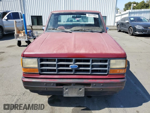 1989 Ford Ranger XLT with VIN 1FTCR10A1KUB65410, listed as a Copart auction lot 55177485 with 43,393 mi miles and Clean Title. Bid and sale history available at carsss.com. Image 5.