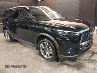 2025 Infiniti QX60 Luxe with VIN 5N1AL1FS8SC347471, listed as a IAAI auction lot 42505447 with 2,706 mi miles and . Bid and sale history available at DreamBid. Image 1.