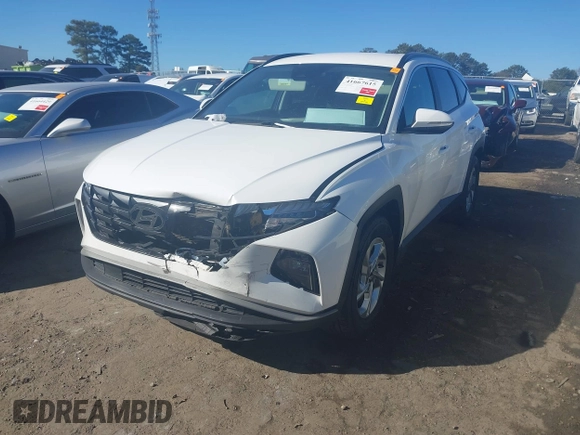 2023 Hyundai Tucson SEL with VIN 5NMJB3AE3PH258503, listed as a IAAI auction lot 41667615 with 51,879 mi miles and . Bid and sale history available at carsss.com. Image 2.