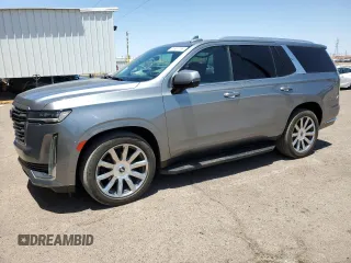 2021 Cadillac Escalade Premium Luxury Platinum z VIN 1GYS4DKL7MR462059, wystawiony jako Copart lot #61987785 z przebiegiem 118 454 mil mil oraz Szkoda całkowita • Salvage title. Historia ofert i sprzedaży dostępna na DreamBid. Obrazek 1.