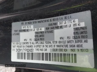 2015 Mazda 3 i Touring with VIN 3MZBM1V71FM224051, listed as a IAAI auction lot 42443441 with 172,279 mi miles and . Bid and sale history available at DreamBid. Image 9.