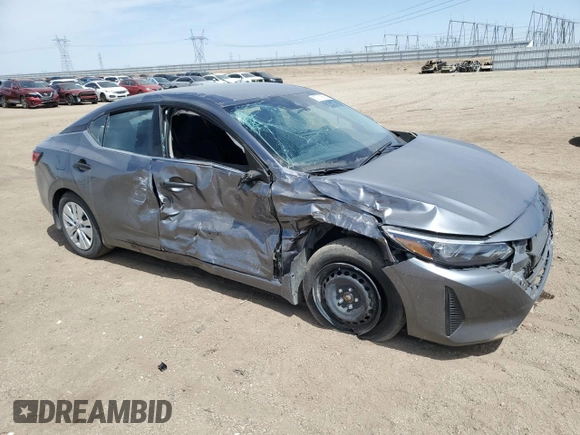 2024 Nissan Sentra S with VIN 3N1AB8BV7RY291866, listed as a Copart auction lot 58578065 with 40,751 mi miles and Salvage title. Bid and sale history available at DreamBid. Image 4.