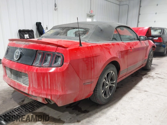 2014 Ford Mustang V6 with VIN 1ZVBP8EM1E5272367, listed as a IAAI auction lot 41543598 with 76,847 mi miles. Bid and sale history available at carsss.com. Image 4.