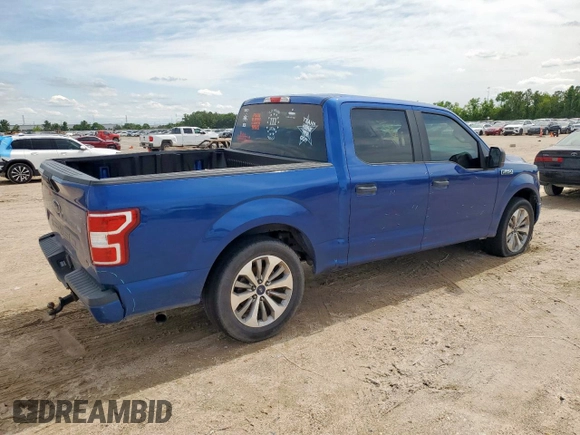2018 Ford F-150 XL with VIN 1FTEW1CP3JKC81428, listed as a Copart auction lot 58023135 with 162,533 mi miles and Salvage title. Bid and sale history available at DreamBid. Image 3.