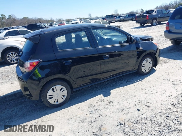 2021 Mitsubishi Mirage ES with VIN ML32AUHJ6MH006728, listed as a IAAI auction lot 41678312 with 36,631 mi miles and . Bid and sale history available at DreamBid. Image 4.