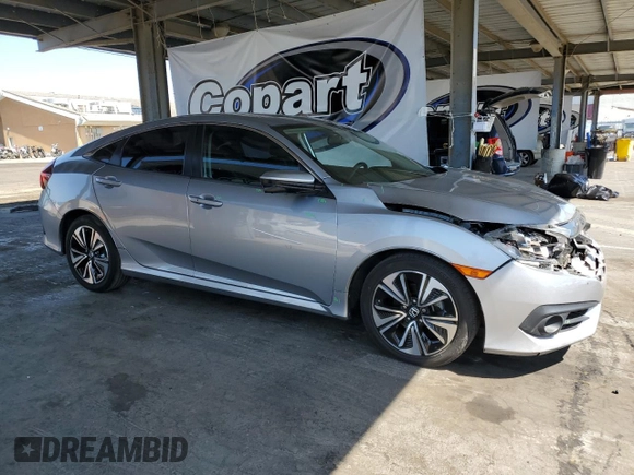 2016 Honda Civic EX-T with VIN 19XFC1F38GE222215, listed as a Copart auction lot 58805855 with 132,849 mi miles and Salvage title. Bid and sale history available at DreamBid. Image 4.