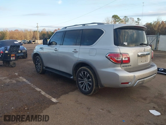 2018 Nissan Armada SV with VIN JN8AY2ND6J9057888, listed as a IAAI auction lot 41092571 with 143,263 mi miles. Bid and sale history available at carsss.com. Image 3.