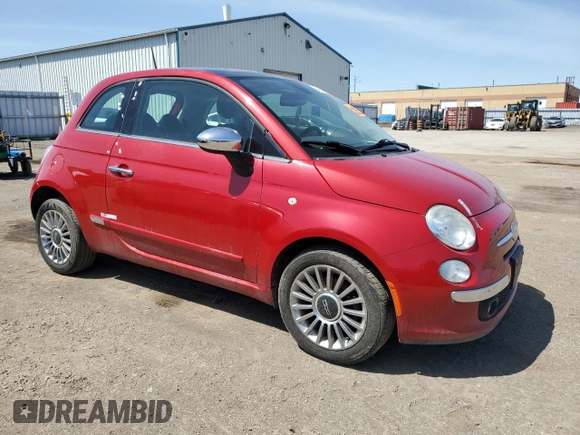 2012 FIAT 500 Lounge with VIN 3C3CFFCR8CT189002, listed as a Copart auction lot 54694095 with 117,497 mi miles and Clean title. Bid and sale history available at DreamBid. Image 4.