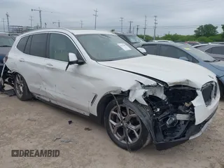 2022 BMW X3 sDrive30i z VIN 5UX43DP02N9N03908, wystawiony jako IAAI lot #42162405 z przebiegiem 32 277 mil mil oraz . Historia ofert i sprzedaży dostępna na DreamBid. Obrazek 1.