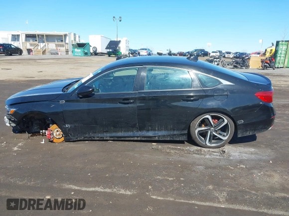 2019 Honda Accord Sedan Sport 1.5T with VIN 1HGCV1F36KA142258, listed as a IAAI auction lot 41811980 with 91,424 mi miles. Bid and sale history available at carsss.com. Image 14.