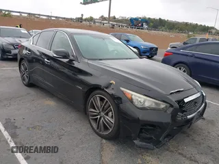 2014 Infiniti Q50 Hybrid Sport with VIN JN1AV7AP7EM691279, listed as a IAAI auction lot 41547805 with 127,325 mi miles and . Bid and sale history available at DreamBid. Image 1.