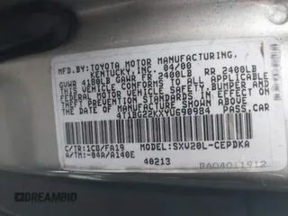 2000 Toyota Camry CE z VIN 4T1BG22KXYU690984, wystawiony jako IAAI lot #42222118 z przebiegiem 292 017 mil mil oraz . Historia ofert i sprzedaży dostępna na DreamBid. Obrazek 9.