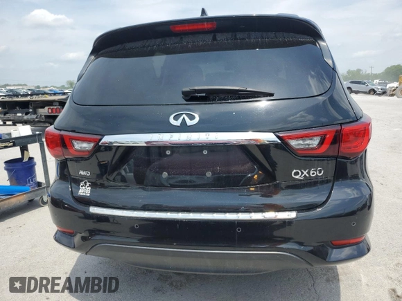 2019 Infiniti QX60 Luxe z VIN 5N1DL0MM7KC521610, wystawiony jako Copart lot #55077355 z przebiegiem 54 561 mil mil oraz Szkody całkowita. Historia ofert i sprzedaży dostępna na DreamBid. Obrazek 6.