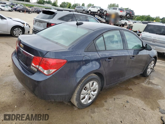 2015 Chevrolet Cruze LS with VIN 1G1PA5SHXF7295192, listed as a Copart auction lot 55325124 with 123,445 mi miles and Salvage Title. Bid and sale history available at DreamBid. Image 3.