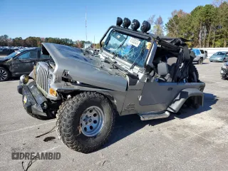 2001 Jeep Wrangler SE with VIN 1J4FA29P71P310653, listed as a Copart auction lot 81682424 with 0 mi miles and Salvage Title. Bid and sale history available at carsss.com. Image 1.
