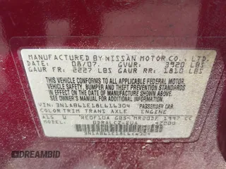2008 Nissan Sentra S with VIN 3N1AB61E18L616304, listed as a IAAI auction lot 42171957 with 196,420 mi miles and . Bid and sale history available at DreamBid. Image 9.