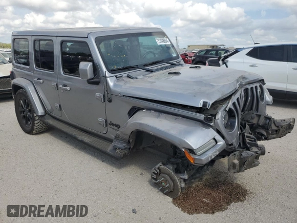 2021 Jeep Wrangler Unlimited Sahara High Altitude с VIN 1C4HJXEG2MW620527, выставлен на аукционе Copart как лот 72848894 с пробегом 65 598 миль миль и Списание • Salvage title. История ставок и продаж доступна на DreamBid. Изображение 4.