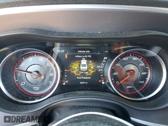 2019 Dodge Charger SXT with VIN 2C3CDXBG4KH589075, listed as a Copart auction lot 51893525 with 54,597 mi miles and Salvage Title. Bid and sale history available at DreamBid. Image 9.