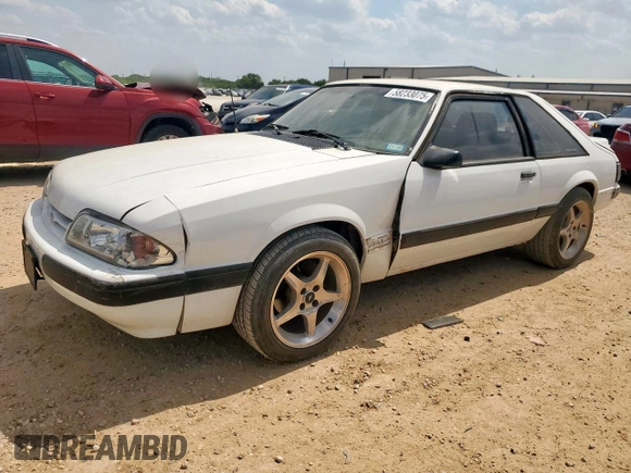 1989 Ford Mustang with VIN 1FABP41E3KF176536, listed as a Copart auction lot 58233075 with 17,202 mi miles and Salvage title. Bid and sale history available at DreamBid. Image 1.
