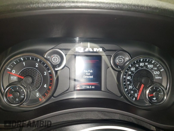 2023 Ram 2500 Tradesman with VIN 3C6UR5CLXPG500318, listed as a Copart auction lot 47481325 with 57,156 mi miles and Salvage title. Bid and sale history available at DreamBid. Image 9.
