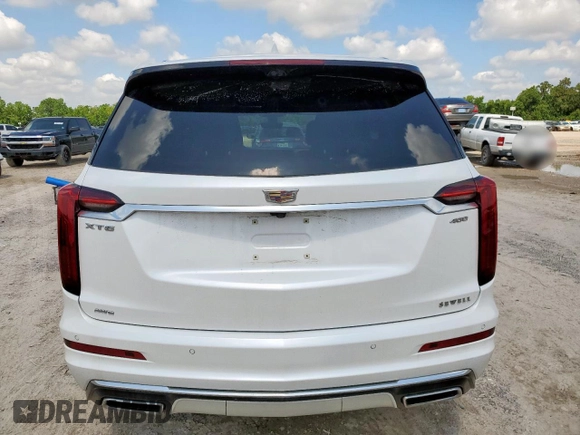 2021 Cadillac XT6 Premium Luxury with VIN 1GYKPDRS5MZ233884, listed as a Copart auction lot 58774595 with 47,490 mi miles and Salvage title. Bid and sale history available at DreamBid. Image 6.
