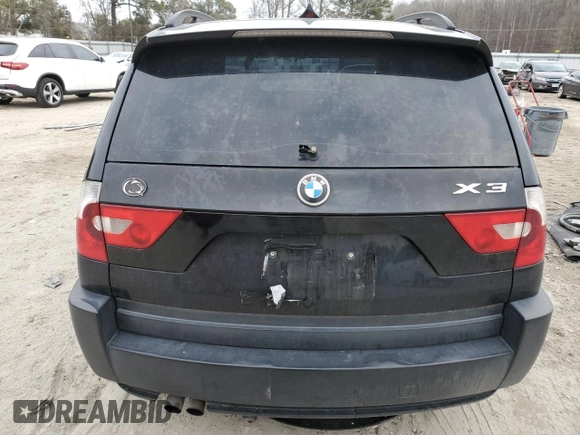 2004 BMW X3 2.5i with VIN WBXPA73494WC41339, listed as a Copart auction lot 89266205 with 0 mi miles and Salvage Title. Bid and sale history available at carsss.com. Image 6.