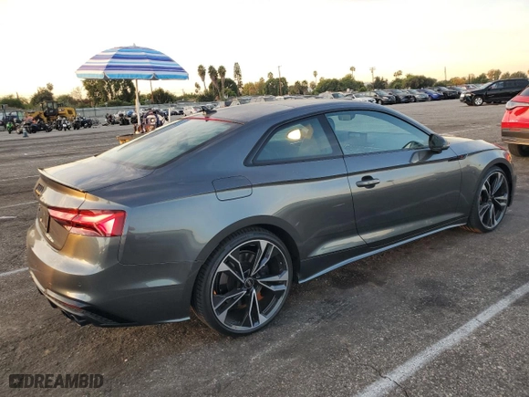 2024 Audi S5 Coupe Premium Plus with VIN WAUP4AF52RA037292, listed as a Copart auction lot 77352414 with 11,996 mi miles and Salvage Title. Bid and sale history available at carsss.com. Image 3.