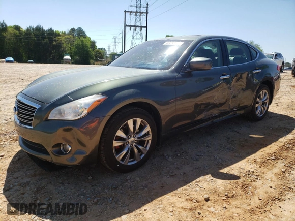 2011 Infiniti M37 with VIN JN1BY1AR5BM376938, listed as a Copart auction lot 52233545 with 193,490 mi miles and Salvage Title. Bid and sale history available at carsss.com. Image 1.