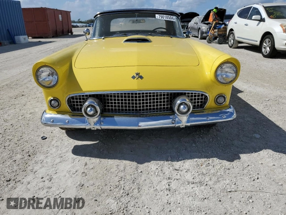 1955 Ford Thunderbird with VIN P5FH253117, listed as a Copart auction lot 79018504 with 80,425 mi miles and Salvage Title. Bid and sale history available at DreamBid. Image 5.