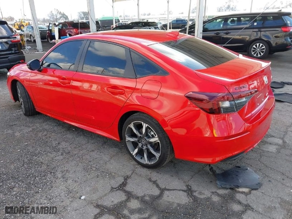 2025 Honda Civic Sedan Hybrid Sport with VIN 2HGFE4F8XSH311869, listed as a IAAI auction lot 41349287 with NaN miles. Bid and sale history available at carsss.com. Image 3.