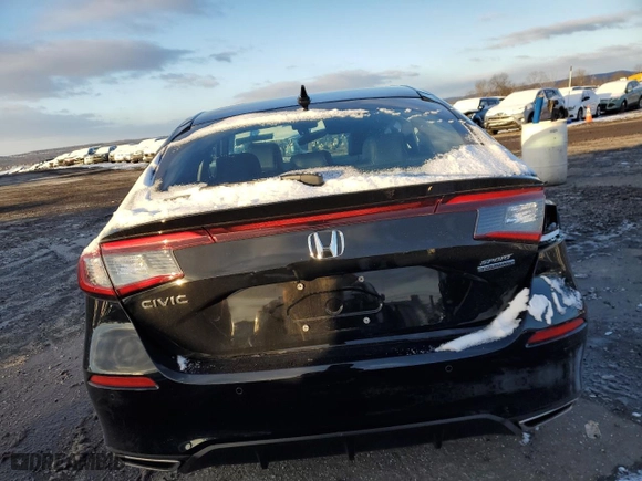 2024 Honda Civic Hatchback Sport Touring with VIN 19XFL1H81RE008615, listed as a Copart auction lot 41434395 with 4,363 mi miles and Salvage Title. Bid and sale history available at carsss.com. Image 6.