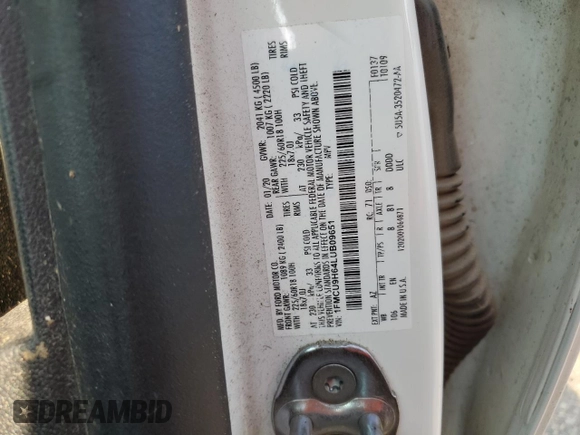2020 Ford Escape SEL with VIN 1FMCU9H64LUB09651, listed as a Copart auction lot 59468125 with 64,531 mi miles and Salvage title. Bid and sale history available at DreamBid. Image 13.
