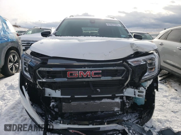 2024 GMC Terrain AT4 with VIN 3GKALYEG7RL289477, listed as a Copart auction lot 87857225 with 7,718 mi miles and Salvage Title. Bid and sale history available at DreamBid. Image 5.