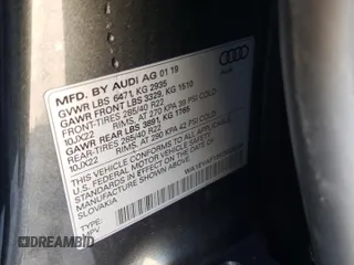 2019 Audi Q8 Premium Plus with VIN WA1EVAF15KD025205, listed as a Copart auction lot 84956594 with 0 mi miles and Salvage Title. Bid and sale history available at carsss.com. Image 14.