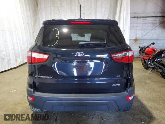 2020 Ford EcoSport SE with VIN MAJ6S3GL4LC390244, listed as a Copart auction lot 51019715 with 23,624 mi miles and Salvage Title. Bid and sale history available at carsss.com. Image 6.