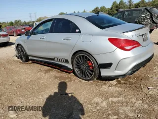 2015 Mercedes-Benz CLA 45 AMG with VIN WDDSJ5CB0FN198211, listed as a Copart auction lot 74825184 with 98,181 mi miles and Salvage Title. Bid and sale history available at DreamBid. Image 2.