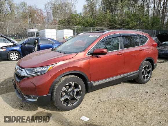 2017 Honda CR-V Touring with VIN 2HKRW2H90HH674264, listed as a Copart auction lot 51176835 with 84,983 mi miles and Salvage Title. Bid and sale history available at carsss.com. Image 1.