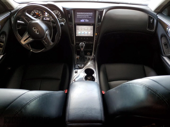 2018 Infiniti Q50 Luxe with VIN JN1EV7AP9JM358612, listed as a Copart auction lot 59427965 with 81,450 mi miles and Salvage title. Bid and sale history available at DreamBid. Image 8.