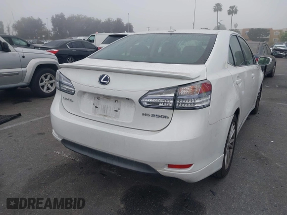 2010 Lexus HS 250h with VIN JTHBB1BA0A2014578, listed as a IAAI auction lot 41674564 with 158,729 mi miles and . Bid and sale history available at DreamBid. Image 4.