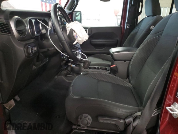 2021 Jeep Wrangler Unlimited Willys with VIN 1C4HJXDN9MW680787, listed as a Copart auction lot 53490605 with 65,122 mi miles and Salvage Title. Bid and sale history available at DreamBid. Image 7.