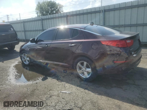 2015 Kia Optima LX with VIN 5XXGM4A72FG440265, listed as a Copart auction lot 55470055 with Not Provided miles and Clean Title. Bid and sale history available at carsss.com. Image 2.