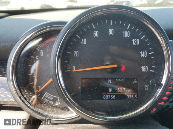 2015 MINI Hardtop S with VIN WMWXP7C5XF2A59743, listed as a Copart auction lot 53629035 with 88,736 mi miles and Salvage Title. Bid and sale history available at DreamBid. Image 9.