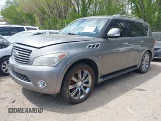 2014 Infiniti QX80 with VIN JN8AZ2NE4E9064351, listed as a IAAI auction lot 42123639 with 164,540 mi miles. Bid and sale history available at carsss.com. Image 2.