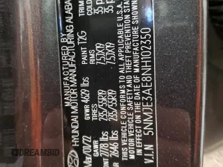 2022 Hyundai Tucson Limited with VIN 5NMJE3AE8NH102350, listed as a Copart auction lot 82377114 with 35,274 mi miles and Salvage title. Bid and sale history available at DreamBid. Image 15.