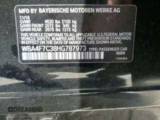 2017 BMW 4 Series 430i with VIN WBA4F7C38HG787973, listed as a Copart auction lot 59938104 with Not provided miles and Salvage title. Bid and sale history available at DreamBid. Image 12.