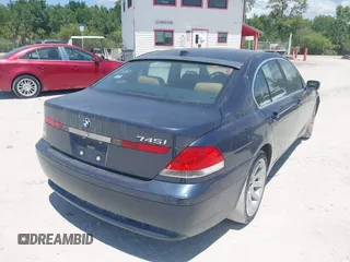 2002 BMW 7 Series 745i with VIN WBAGL63462DP50504, listed as a IAAI auction lot 41698849 with 128,939 mi miles and . Bid and sale history available at DreamBid. Image 4.