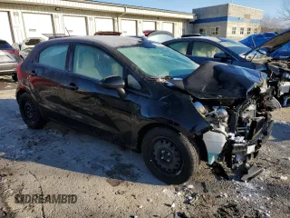 2015 Kia Rio LX with VIN KNADM5A36F6457636, listed as a Copart auction lot 45952515 with 141,007 mi miles and Salvage Title. Bid and sale history available at carsss.com. Image 4.