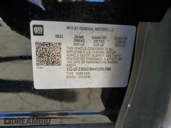 2022 Chevrolet Bolt EUV Premier with VIN 1G1FZ6S03N4109786, listed as a Copart auction lot 87978355 with 29,182 mi miles and Salvage Title. Bid and sale history available at carsss.com. Image 14.